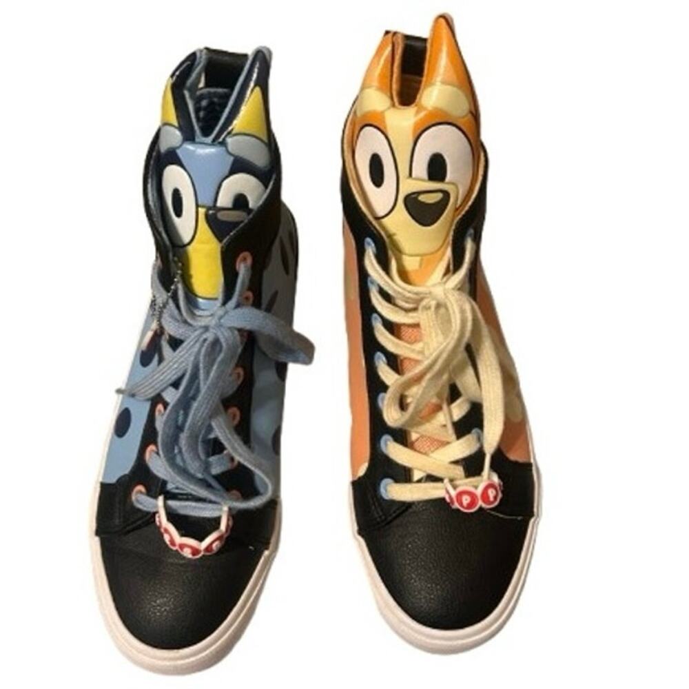 Men’s Bluey & Bingo Figural Hi-Top Sneakers - Size 8 - Picture 2 of 7